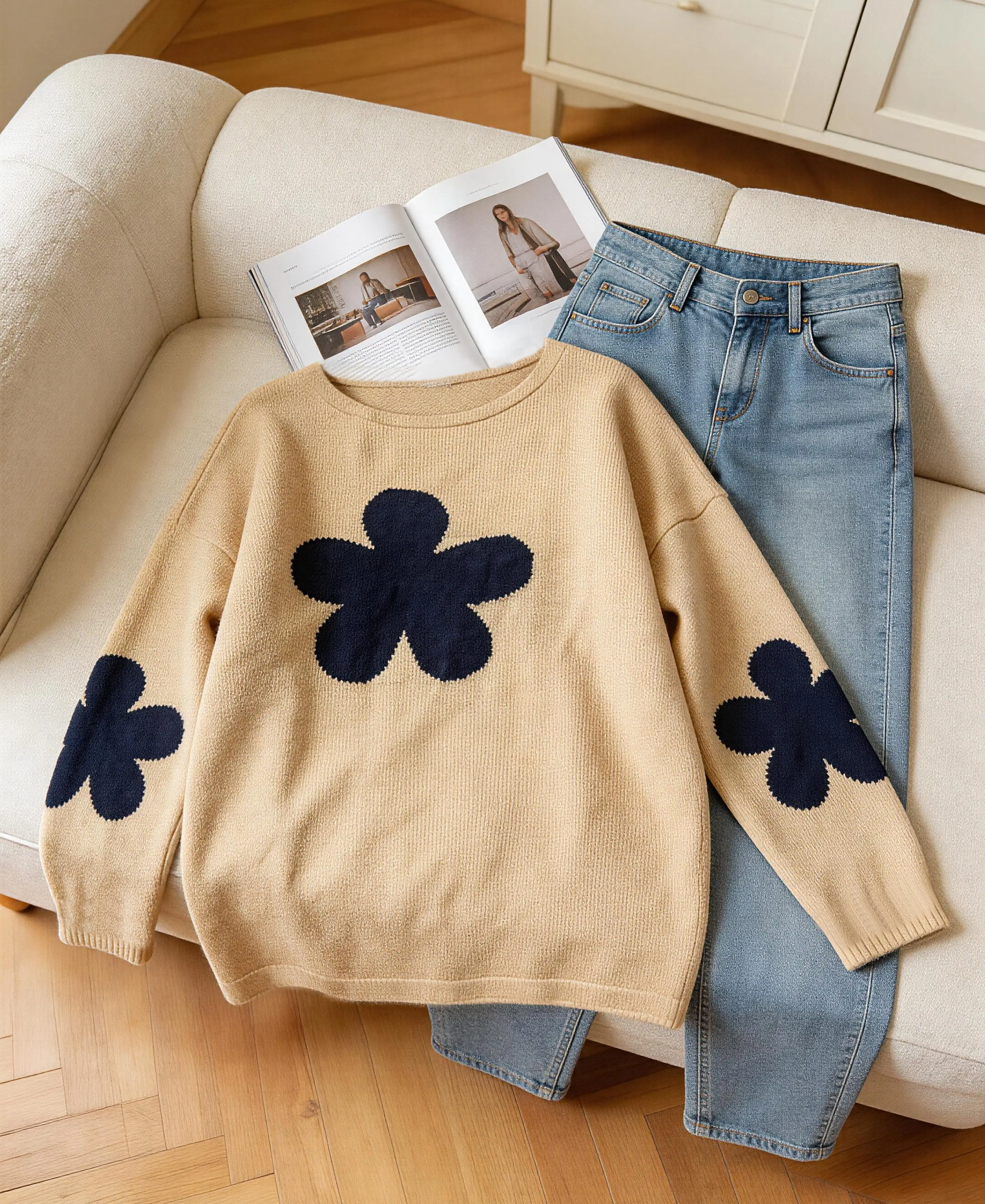 Winter Casual Women Boat Neck Long Sleeve Pullover Knit Sweater Floral Pattern Top
Winter Casual Women Boat Neck Long Sleeve Pullover Knit Sweater Floral Pattern Top