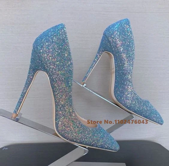 Pointed Toe Bling Wedding Shoes Woman Pumps Summer Ladies Thin High Heel Shallow Slip On Party Dress Shoes Iridescent Stiletto
Pointed Toe Bling Wedding Shoes Woman Pumps Summer Ladies Thin High Heel Shallow Slip On Party Dress Shoes Iridescent Stiletto