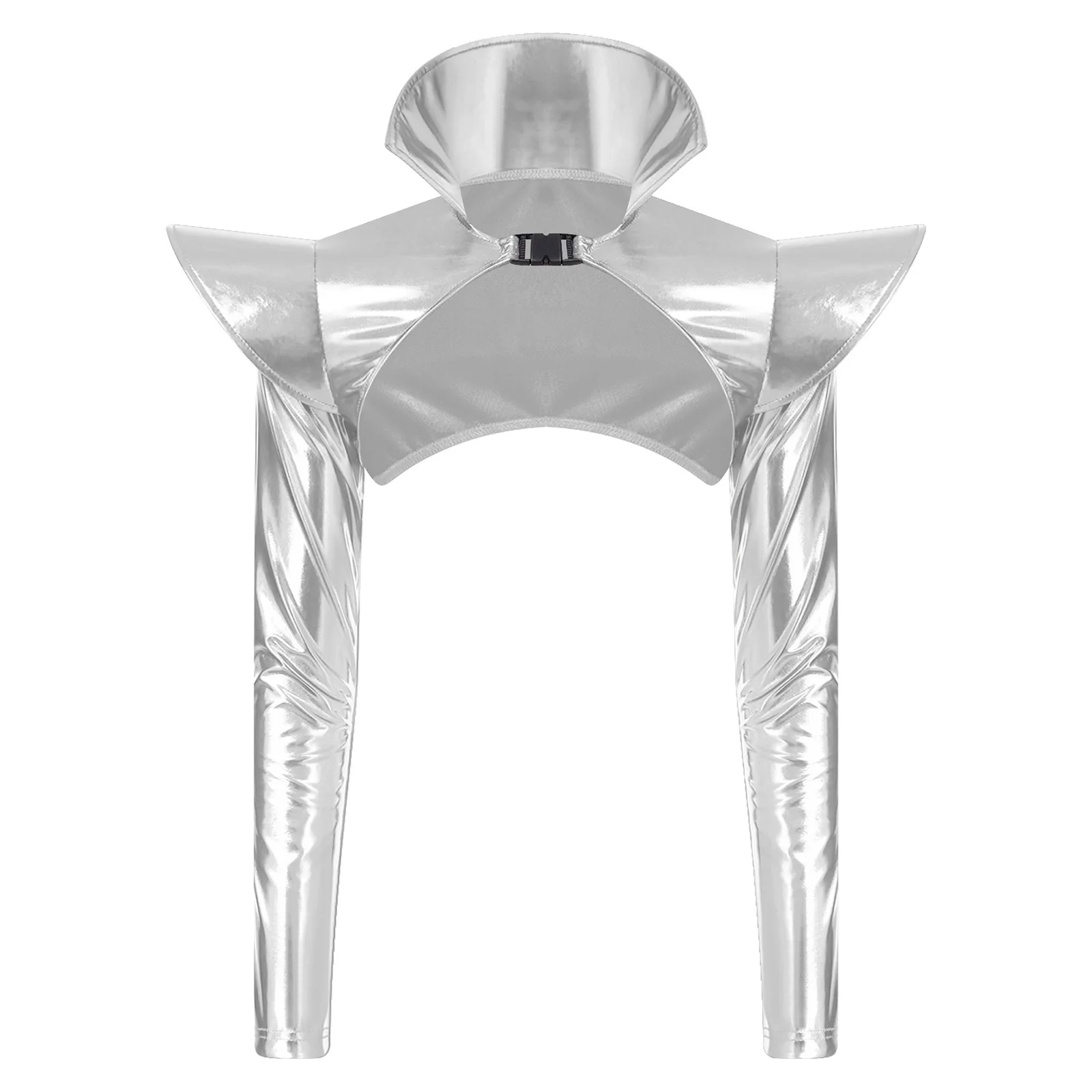 Womens Metallic Shiny Shrugs Armor Crop Top Structured Epaulets Open Front Top with Buckle Pauldron Fashion Hip Hop Streetwear
Womens Metallic Shiny Shrugs Armor Crop Top Structured Epaulets Open Front Top with Buckle Pauldron Fashion Hip Hop Streetwear