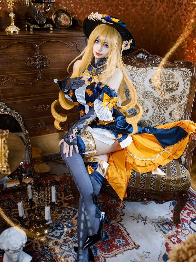 New Genshin Impact Navia Fontaine Cosplay Costume Dress Hat Necklace Sleevs Stockings For Game Party Custom Made
New Genshin Impact Navia Fontaine Cosplay Costume Dress Hat Necklace Sleevs Stockings For Game Party Custom Made