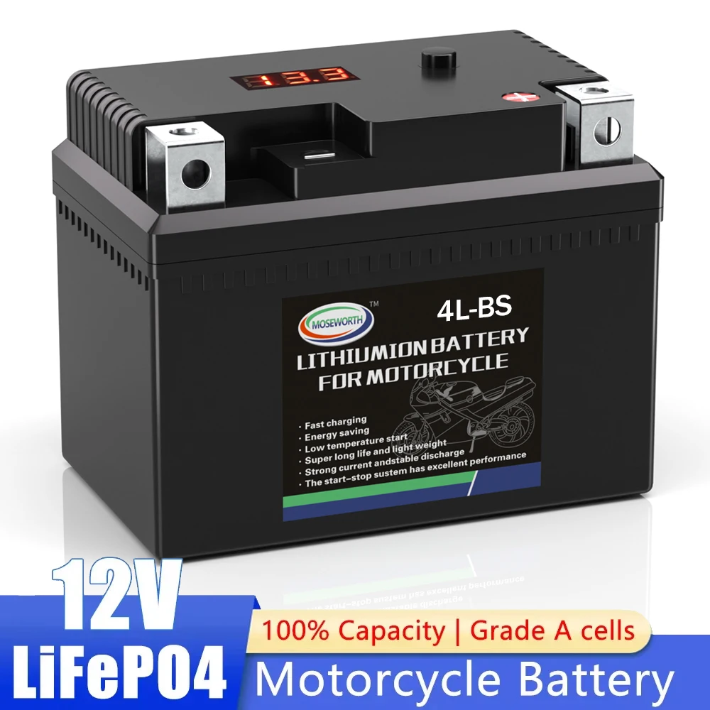 4L-BS мотоциклетная батарея LiFePO4 литиевая батарея 12 В 2 Ач CCA160 с защитой от напряжения BMS для BMW Halley Augusta KTM Honda
4L-BS мотоциклетная батарея LiFePO4 литиевая батарея 12 В 2 Ач CCA160 с защитой от напряжения BMS для BMW Halley Augusta KTM Honda