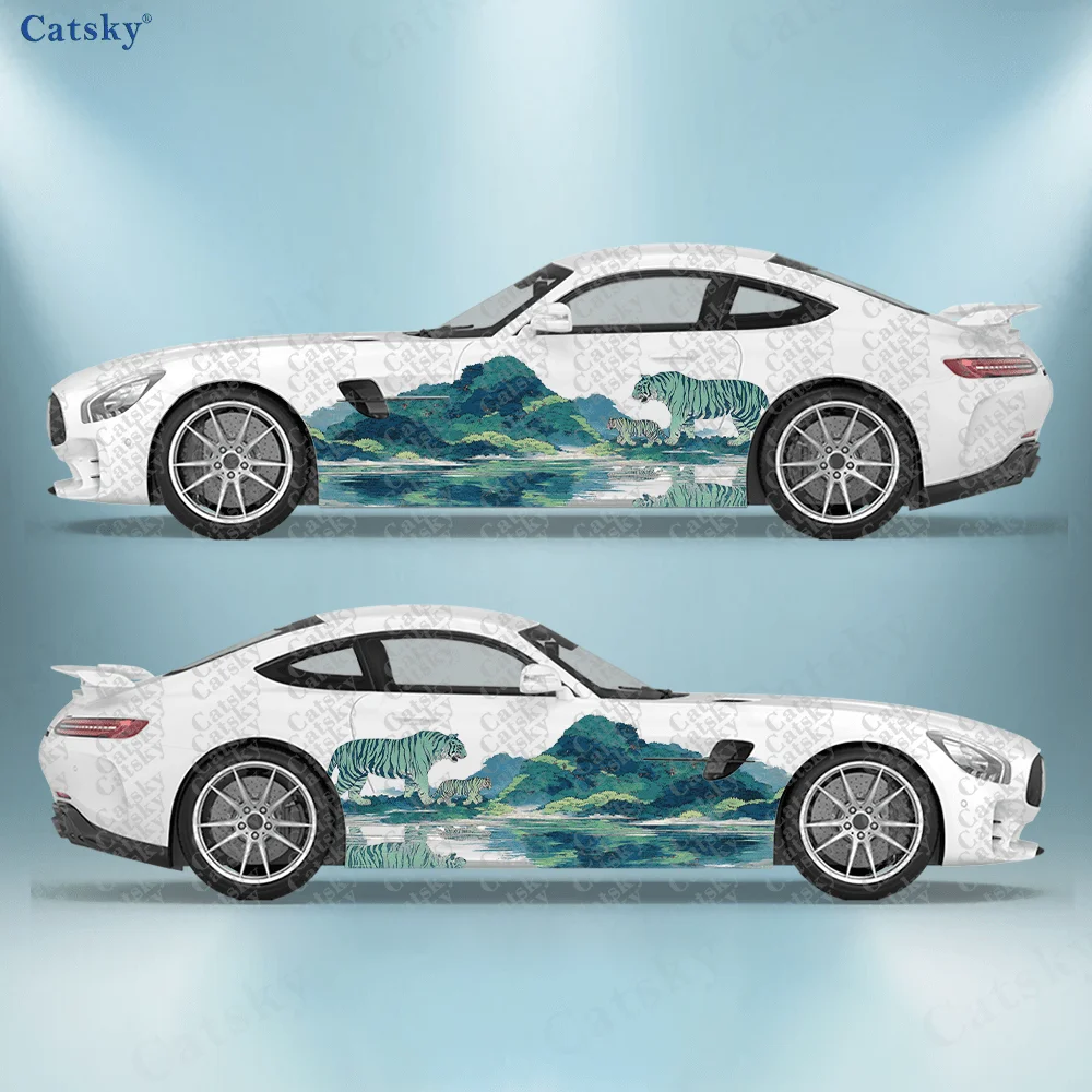 2pcs Tiger in green forest car decal, durable, fade resistant, Enhance the beauty of your vehicle with bold art design car wrap
2pcs Tiger in green forest car decal, durable, fade resistant, Enhance the beauty of your vehicle with bold art design car wrap