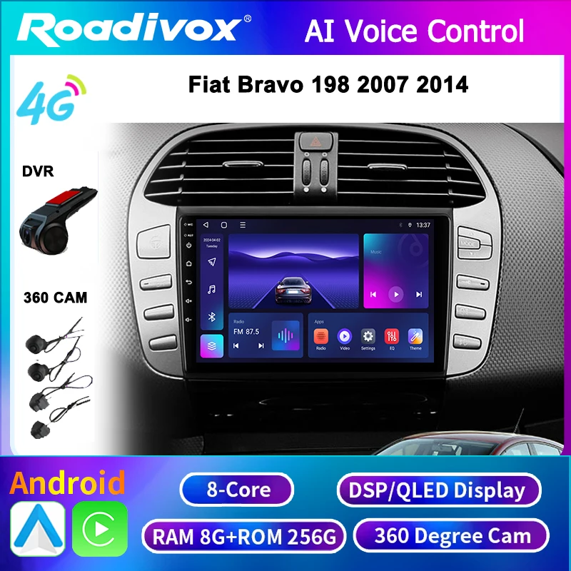 Видеомагнитофон с QLED-дисплеем, автомобильный Android-радио, мультимедийный плеер для Fiat Bravo 1987, 2009, стерео экран, GPS Navi
Видеомагнитофон с QLED-дисплеем, автомобильный Android-радио, мультимедийный плеер для Fiat Bravo 1987, 2009, стерео экран, GPS Navi