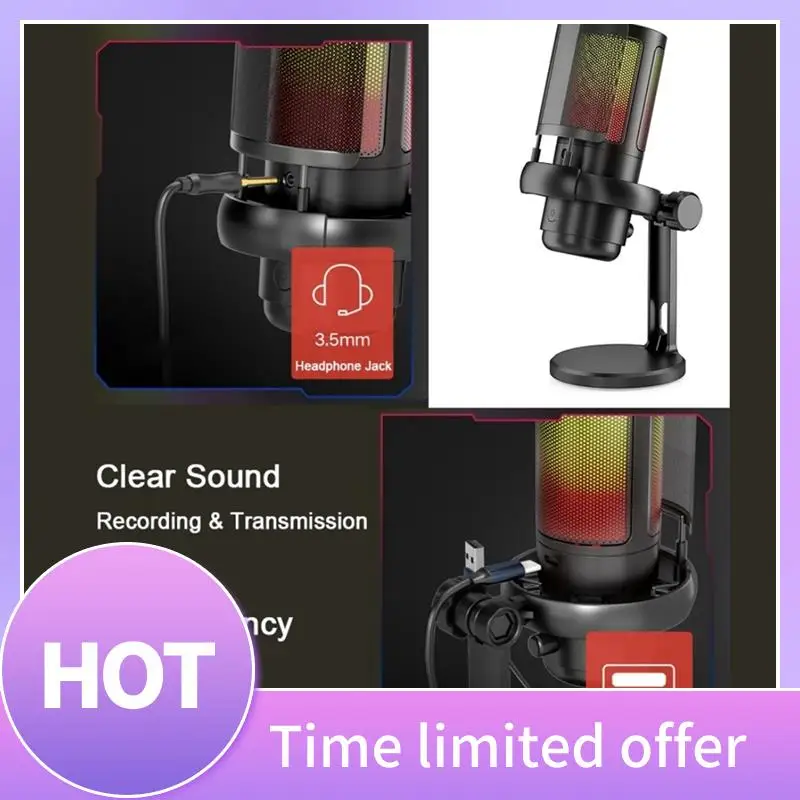 B68A Gaming RGB Microphone, USB PC Mic For Streaming, Podcasts, Recording, Condenser Computer Desktop Mic On For Mac/PS4/PS5 Dur
B68A Gaming RGB Microphone, USB PC Mic For Streaming, Podcasts, Recording, Condenser Computer Desktop Mic On For Mac/PS4/PS5 Dur