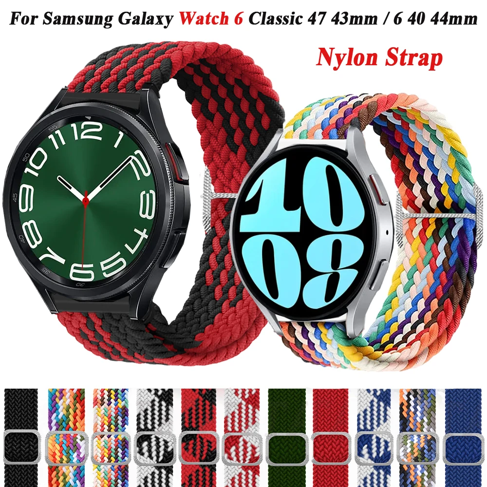 Braided Nylon Strap for Samsung Galaxy Watch 6 Classic 47mm 43mm Bracelet 20mm Wristband Galaxy Watch6 40mm 44mm Band Smartwatch
Braided Nylon Strap for Samsung Galaxy Watch 6 Classic 47mm 43mm Bracelet 20mm Wristband Galaxy Watch6 40mm 44mm Band Smartwatch