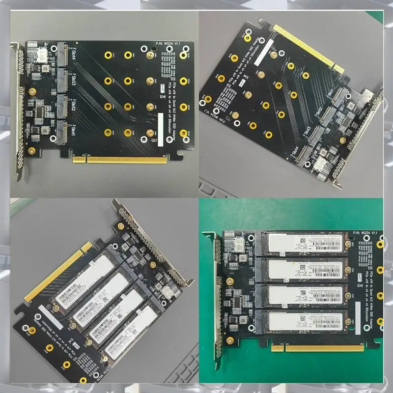 Hot Selling-For M.2 NVME 2242 2260 2280 22110 SSD To Pcie 4.0 PCI Express4.0 Adapter Card Bifurcation 4-Bay Board Expansion Card
Hot Selling-For M.2 NVME 2242 2260 2280 22110 SSD To Pcie 4.0 PCI Express4.0 Adapter Card Bifurcation 4-Bay Board Expansion Card