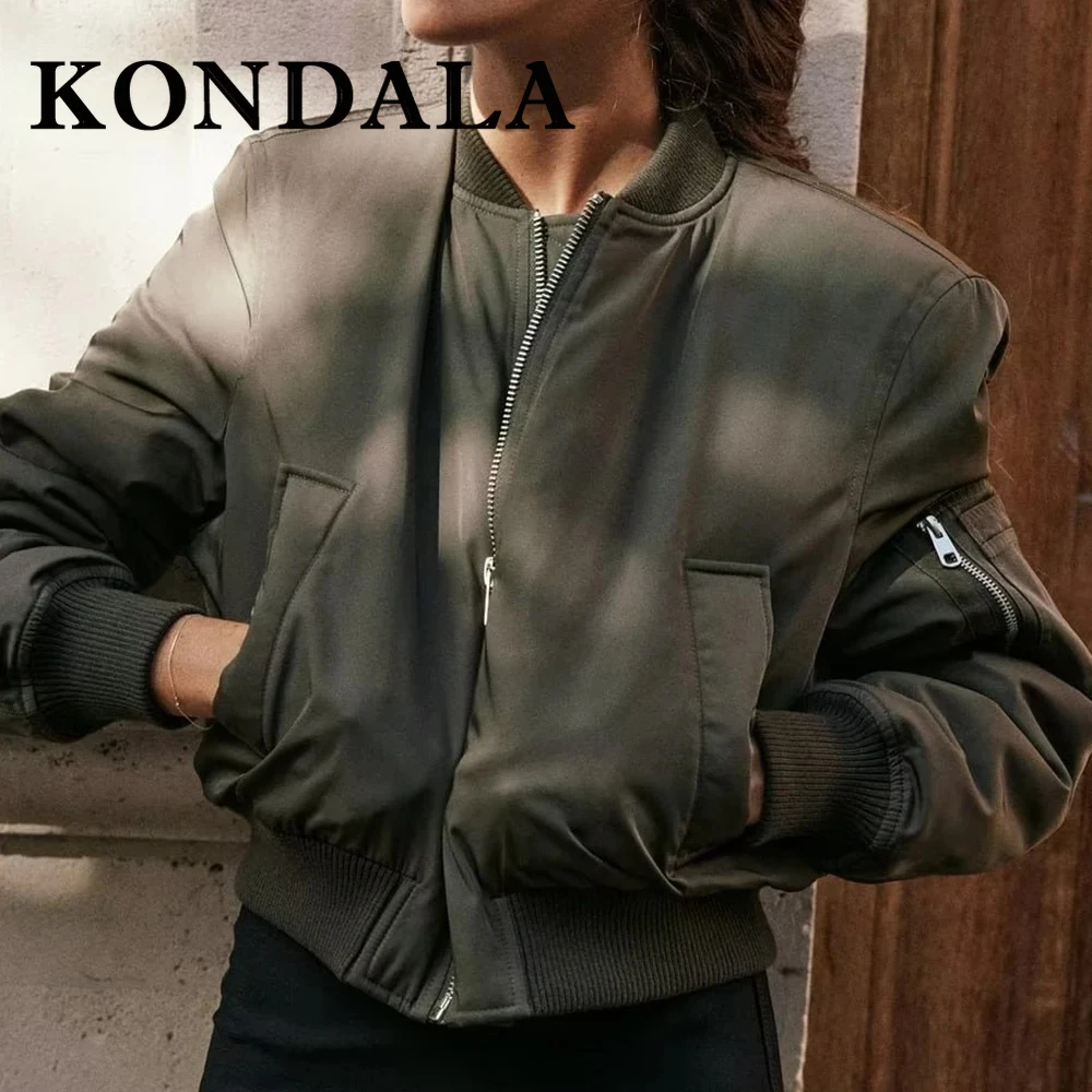 KONDALA 2024, осень-зима, женские повседневные пальто-пилот, однотонные хлопковые куртки на молнии с карманами, свободная посадка, теплая толстая женская верхняя одежда 
KONDALA 2024, осень-зима, женские повседневные пальто-пилот, однотонные хлопковые куртки на молнии с карманами, свободная посадка, теплая толстая женская верхняя одежда