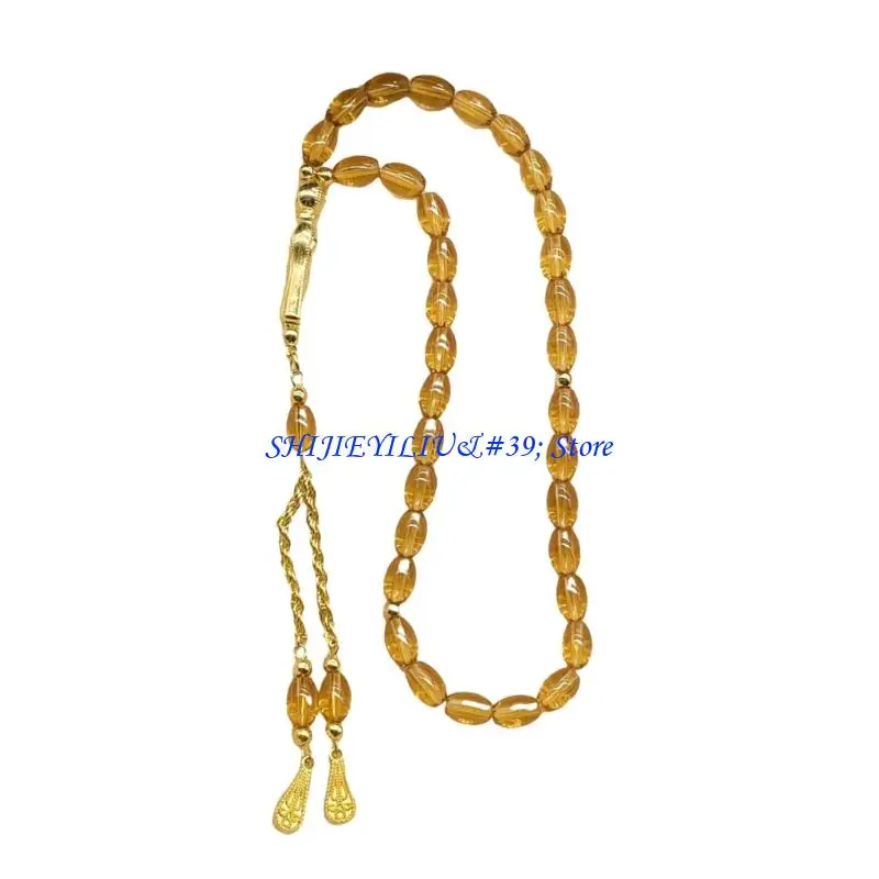 E21F Stylish Muslims Rosary Beads Oval Design and Gold Tassels Tasbih Bead for Worship
E21F Stylish Muslims Rosary Beads Oval Design and Gold Tassels Tasbih Bead for Worship