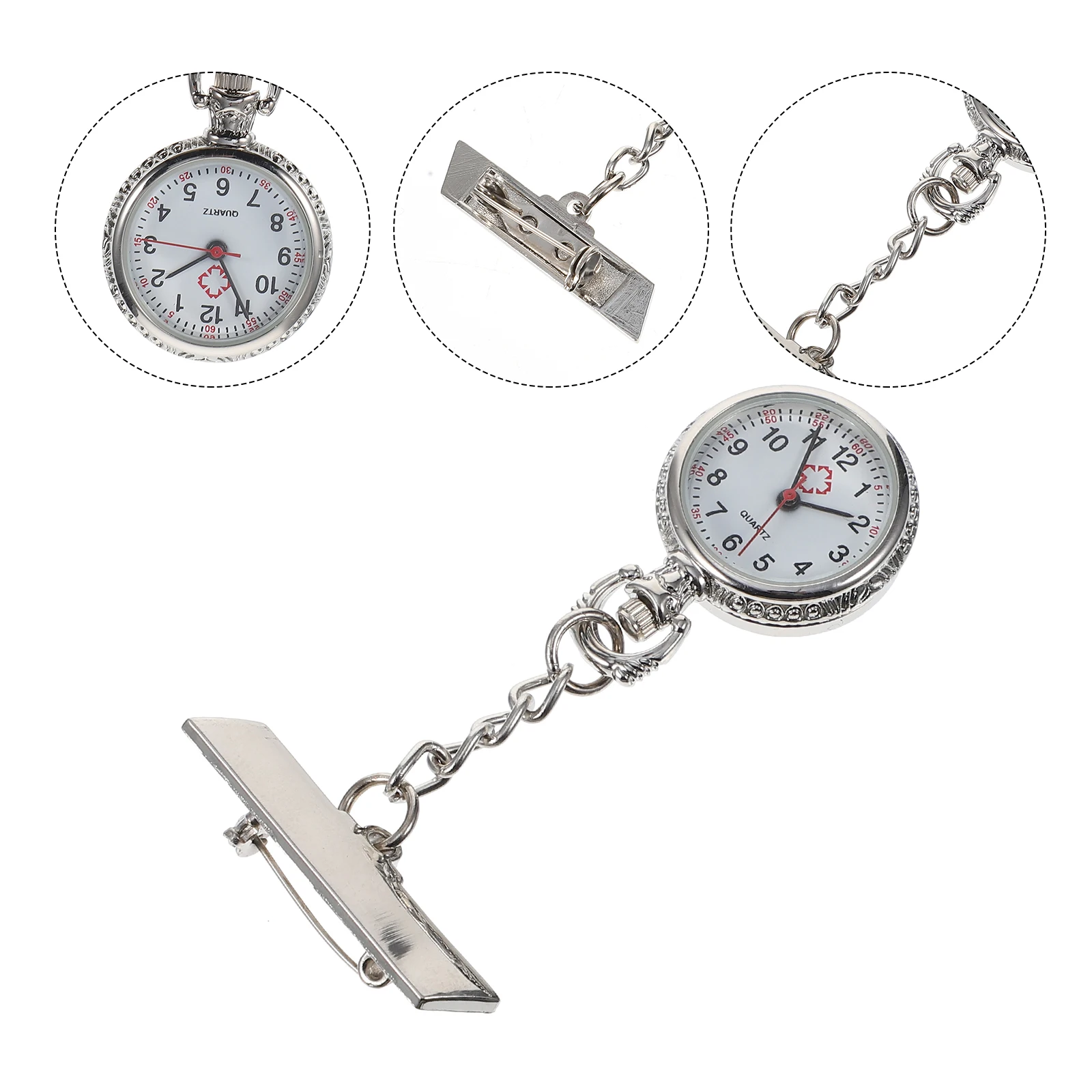 Nurse Watch Quartz Silver Pocket Watches for Nurses Durable Clip Large Dial Women Nurse Fob Timepiece Elegant Simple Design
Nurse Watch Quartz Silver Pocket Watches for Nurses Durable Clip Large Dial Women Nurse Fob Timepiece Elegant Simple Design