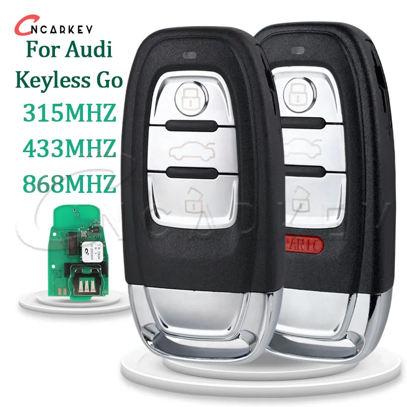Keyless Go 315/433/868Mhz for Audi A4 A5 RS4 A7 A8 Q5 Smart Key fit 4G0959754J 8T0959754F 8T0959754K Car Remote Fob Proximity
Keyless Go 315/433/868Mhz for Audi A4 A5 RS4 A7 A8 Q5 Smart Key fit 4G0959754J 8T0959754F 8T0959754K Car Remote Fob Proximity