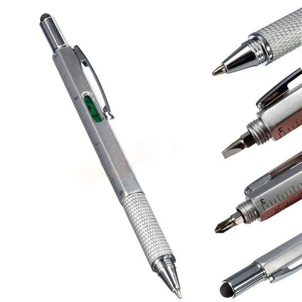 6 in 1 Capaciative pen Level Meter With Scale Gadget Replacement refill Cross Screwdriver Flat-blade Screwdriver Ballpoint Pen
6 in 1 Capaciative pen Level Meter With Scale Gadget Replacement refill Cross Screwdriver Flat-blade Screwdriver Ballpoint Pen