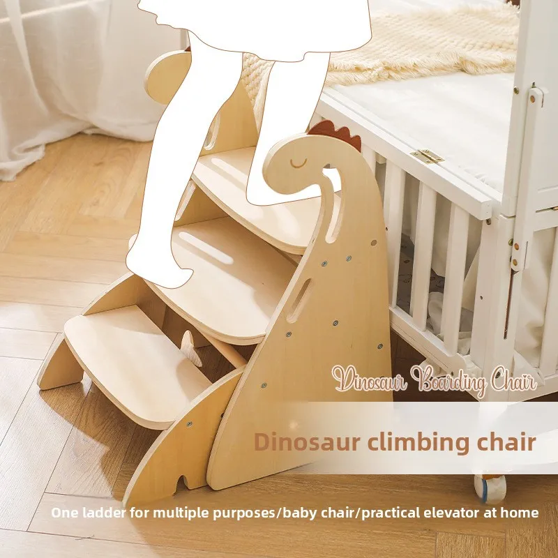 Wooden children's dinosaur climbing chair, household non-slip washing hand pads, foot climbing two-step ladder, small stool
Wooden children's dinosaur climbing chair, household non-slip washing hand pads, foot climbing two-step ladder, small stool