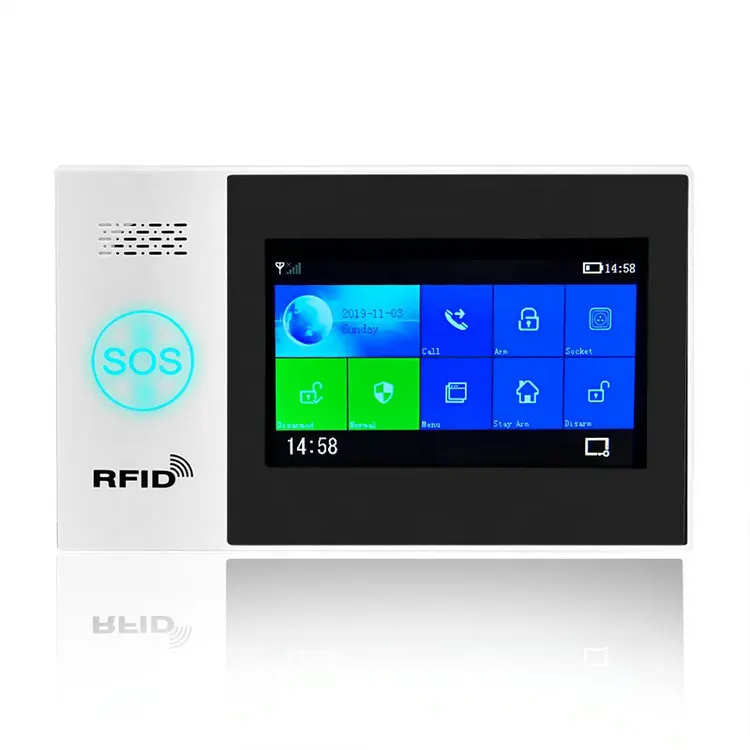 hot sale wifi security burglar alarm kit CE FCC certified gsm touchscreen Alexa app control pgst tuya smart home alarm system
hot sale wifi security burglar alarm kit CE FCC certified gsm touchscreen Alexa app control pgst tuya smart home alarm system