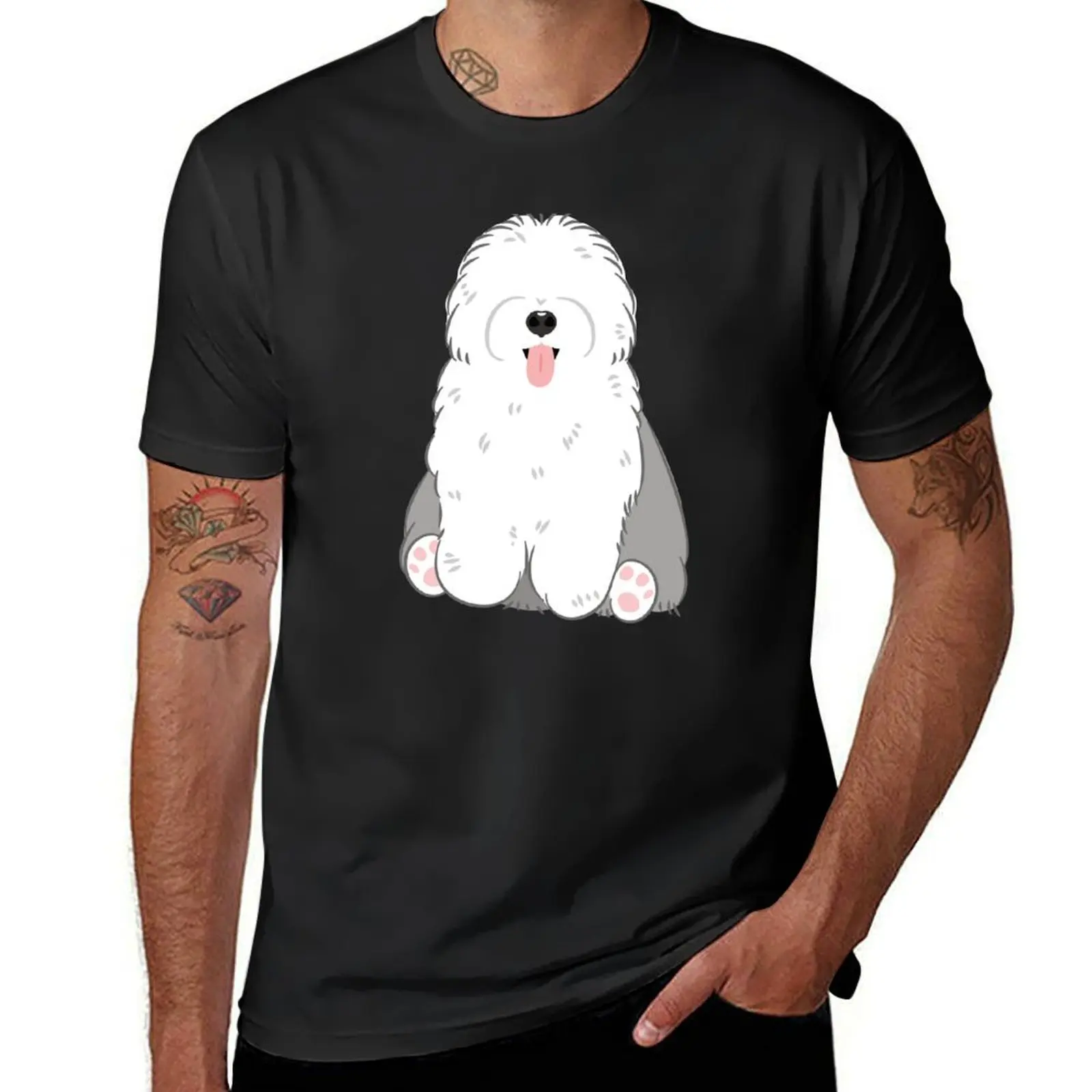 LOVE Old English Sheepdog - серая и белая футболка Louisin, корейские модные забавные костюмы, футболки для мужчин
LOVE Old English Sheepdog - серая и белая футболка Louisin, корейские модные забавные костюмы, футболки для мужчин