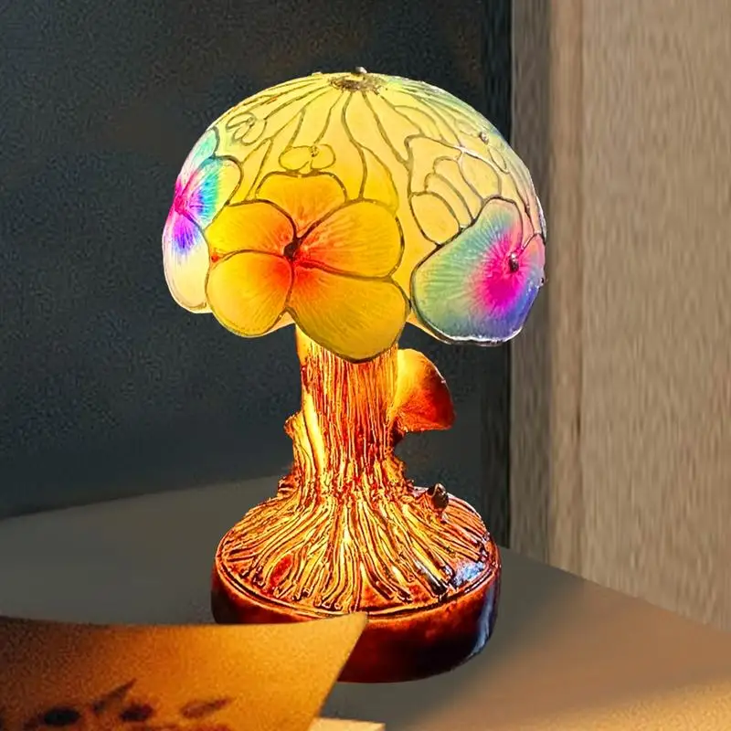 Colorful Painting LED mushroom small table lamp Bohemian Resin Plant Series Night Light Bedroom Light Home Decor Desk Light
Colorful Painting LED mushroom small table lamp Bohemian Resin Plant Series Night Light Bedroom Light Home Decor Desk Light