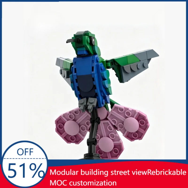 NEW 158PCS Customize MOC Hummingbird Building Blocks Model Colorful Bird Sculpture with Stand Educational Toy Set Festival Gift
NEW 158PCS Customize MOC Hummingbird Building Blocks Model Colorful Bird Sculpture with Stand Educational Toy Set Festival Gift