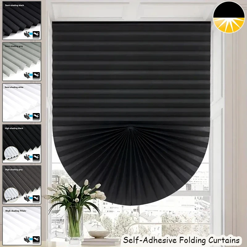 Non-Woven Self-Adhesive Pleated Blind Folding Curtain High/Semi Blackout Curtain Bedroom Living Room Bathroom Balcony Decoration
Non-Woven Self-Adhesive Pleated Blind Folding Curtain High/Semi Blackout Curtain Bedroom Living Room Bathroom Balcony Decoration