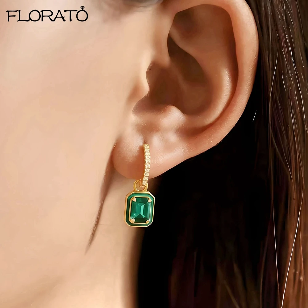 925 Sterling Silver Needle Fashion Geometric Pendant Earrings Colorful Enamel Hoop Earrings for Women Party Luxury Jewelry Gifts
925 Sterling Silver Needle Fashion Geometric Pendant Earrings Colorful Enamel Hoop Earrings for Women Party Luxury Jewelry Gifts