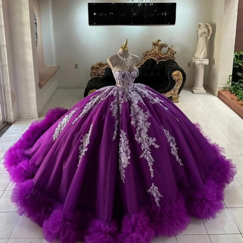 Customized Shiny Purple Quinceanera Dresses Off the Shoulder sequin applique Long tail Tull Bow Vestido 15 Quinceanera
Customized Shiny Purple Quinceanera Dresses Off the Shoulder sequin applique Long tail Tull Bow Vestido 15 Quinceanera