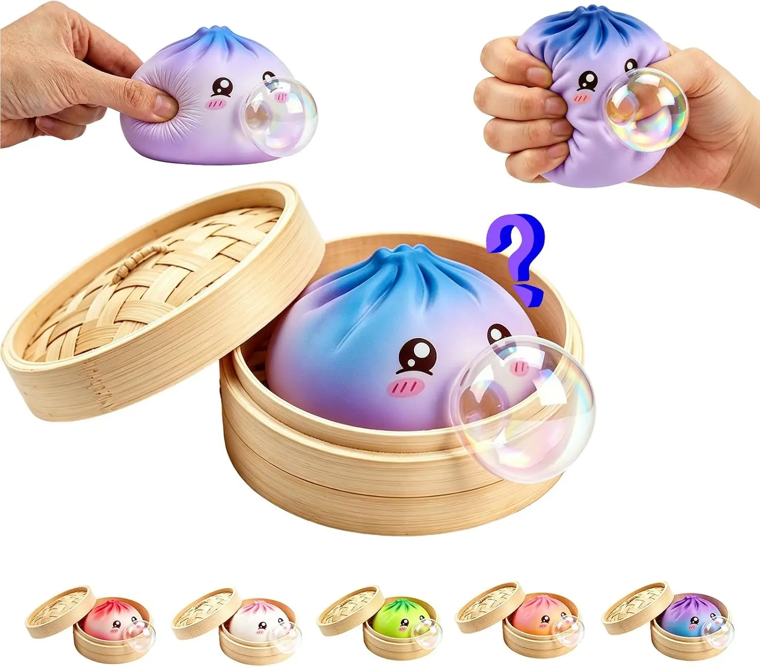 2026 Upgrade Dumpling Bubble Squishy,Mystery Dumplings Squishy Stress Balls for Kids & Adults,Psychedelic Gradient Rainbow Dumpling Fidget Sensory Toy(Mystery Box)
2026 Upgrade Dumpling Bubble Squishy,Mystery Dumplings Squishy Stress Balls for Kids & Adults,Psychedelic Gradient Rainbow Dumpling Fidget Sensory Toy(Mystery Box)