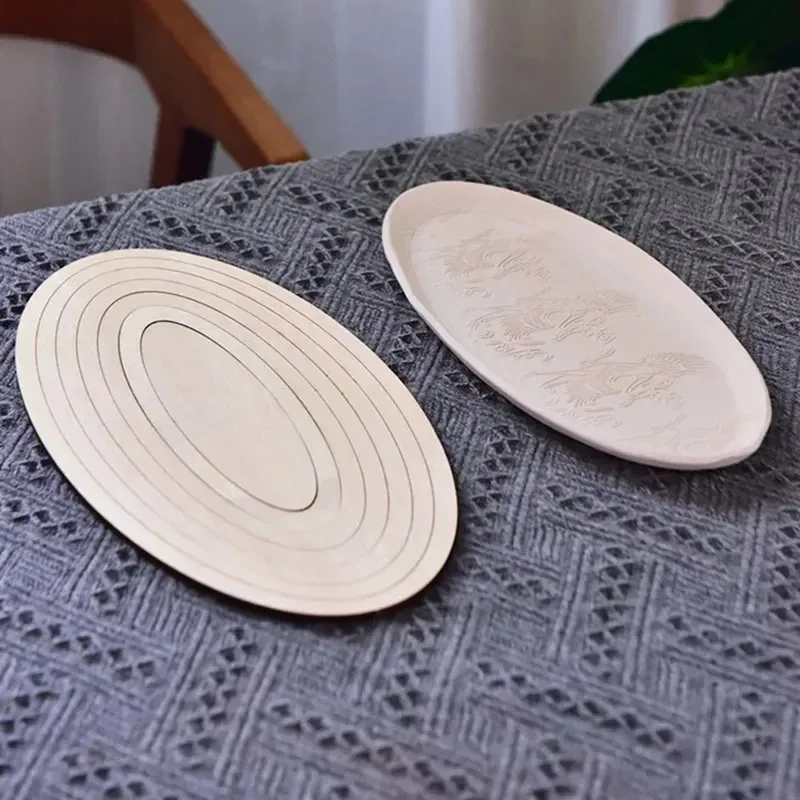 Latest Models Wooden Ceramic Plate Forming Mold with Concentric Geometric Hand-printed Blank Shape Clay Cutting Guide Rail
Latest Models Wooden Ceramic Plate Forming Mold with Concentric Geometric Hand-printed Blank Shape Clay Cutting Guide Rail