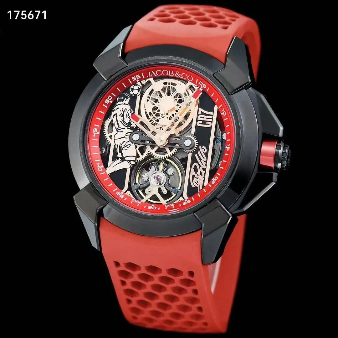 JACO Tourbillon Mechanical Watch Limited Edition Men's Mechanical Watch Sapphire Glass Waterproof Cristiano Ronaldo Co branded
JACO Tourbillon Mechanical Watch Limited Edition Men's Mechanical Watch Sapphire Glass Waterproof Cristiano Ronaldo Co branded