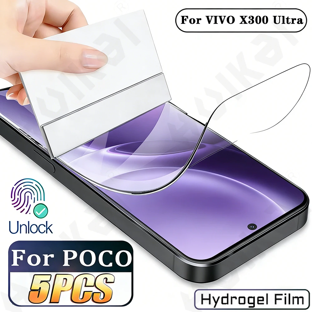 5 Pcs Hydrogel Film Screen Protector For VIVO X300 Ultra Pro 4G 5G Pro Screen Protector Film
5 Pcs Hydrogel Film Screen Protector For VIVO X300 Ultra Pro 4G 5G Pro Screen Protector Film