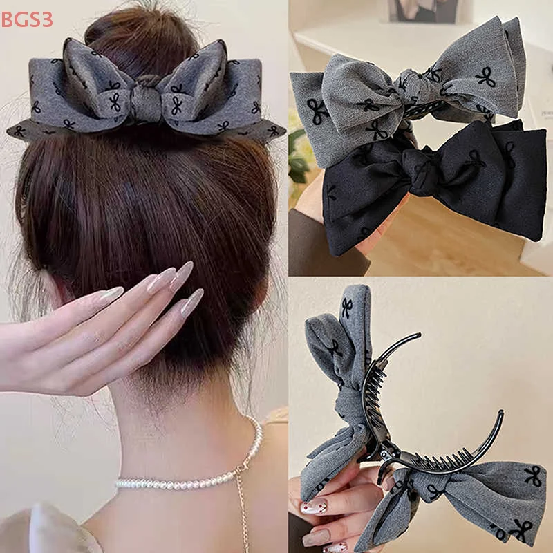 Sweet Elegant Bow Banana Hair Claw Clip For Women Back Head Ponytail Headdress Hair Accessories
Sweet Elegant Bow Banana Hair Claw Clip For Women Back Head Ponytail Headdress Hair Accessories