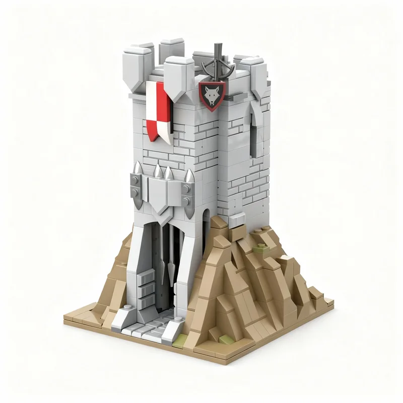NEW 439PCS MOC Medieval Castle Wolfpack Tower Model DIY Creative Ideas Assembly Building Blocks Birthday Gift Display Home Set
NEW 439PCS MOC Medieval Castle Wolfpack Tower Model DIY Creative Ideas Assembly Building Blocks Birthday Gift Display Home Set