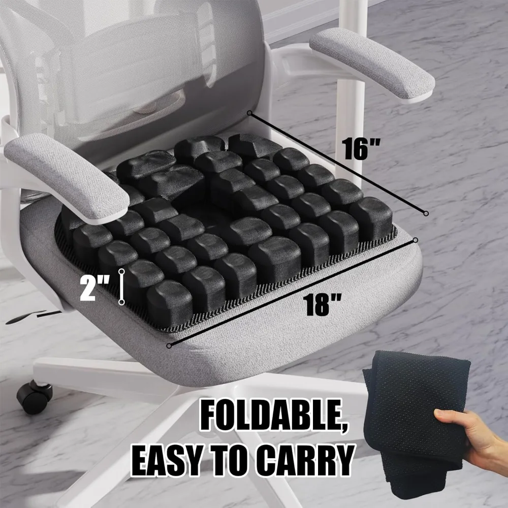 Comfortable 3D Inflatable Seat Cushion for Hemorrhoid and Tailbone Pain Relief, Optimal Support for Long Sitting in Car,
Comfortable 3D Inflatable Seat Cushion for Hemorrhoid and Tailbone Pain Relief, Optimal Support for Long Sitting in Car,