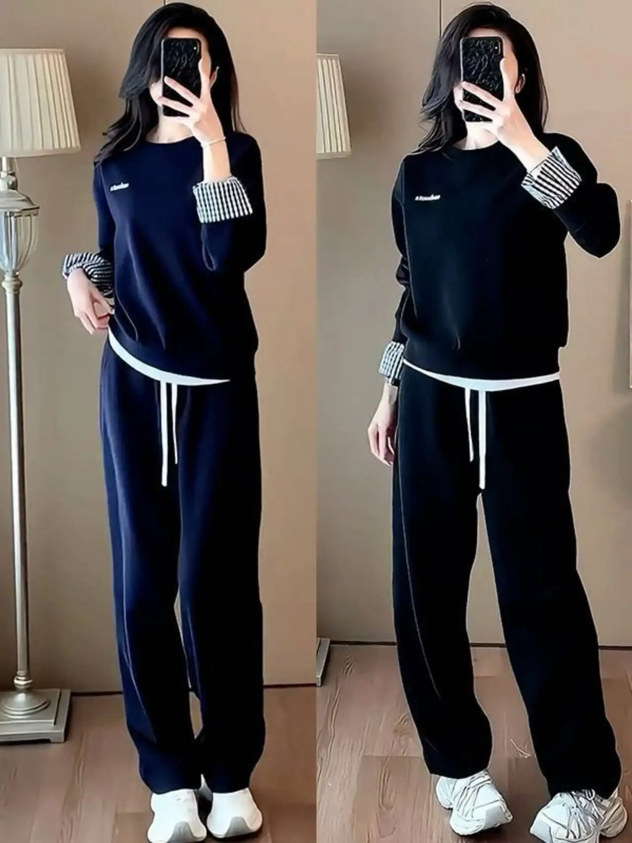 Faionable Spor Two-Piece Set for Women Casual Long Pants Sweatirt Spring Autumn Korean Sle Anti-Aging ature Ensemble
Faionable Spor Two-Piece Set for Women Casual Long Pants Sweatirt Spring Autumn Korean Sle Anti-Aging ature Ensemble