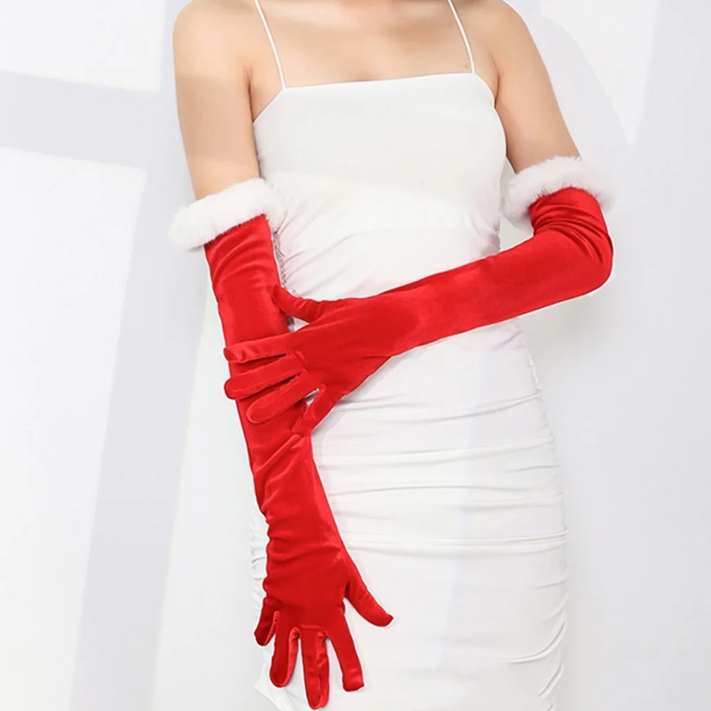 55cm Christmas Gloves Cosplay Elastic Velvet Long Gloves Photography Props Retro Etiquette Mittens Autumn
55cm Christmas Gloves Cosplay Elastic Velvet Long Gloves Photography Props Retro Etiquette Mittens Autumn
