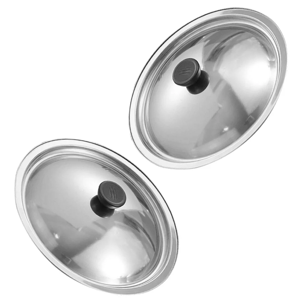 2 Pcs Pot Cover Saucepans Lids Stainless Steel Fry Universal for Frying Bakelite Replacement
2 Pcs Pot Cover Saucepans Lids Stainless Steel Fry Universal for Frying Bakelite Replacement