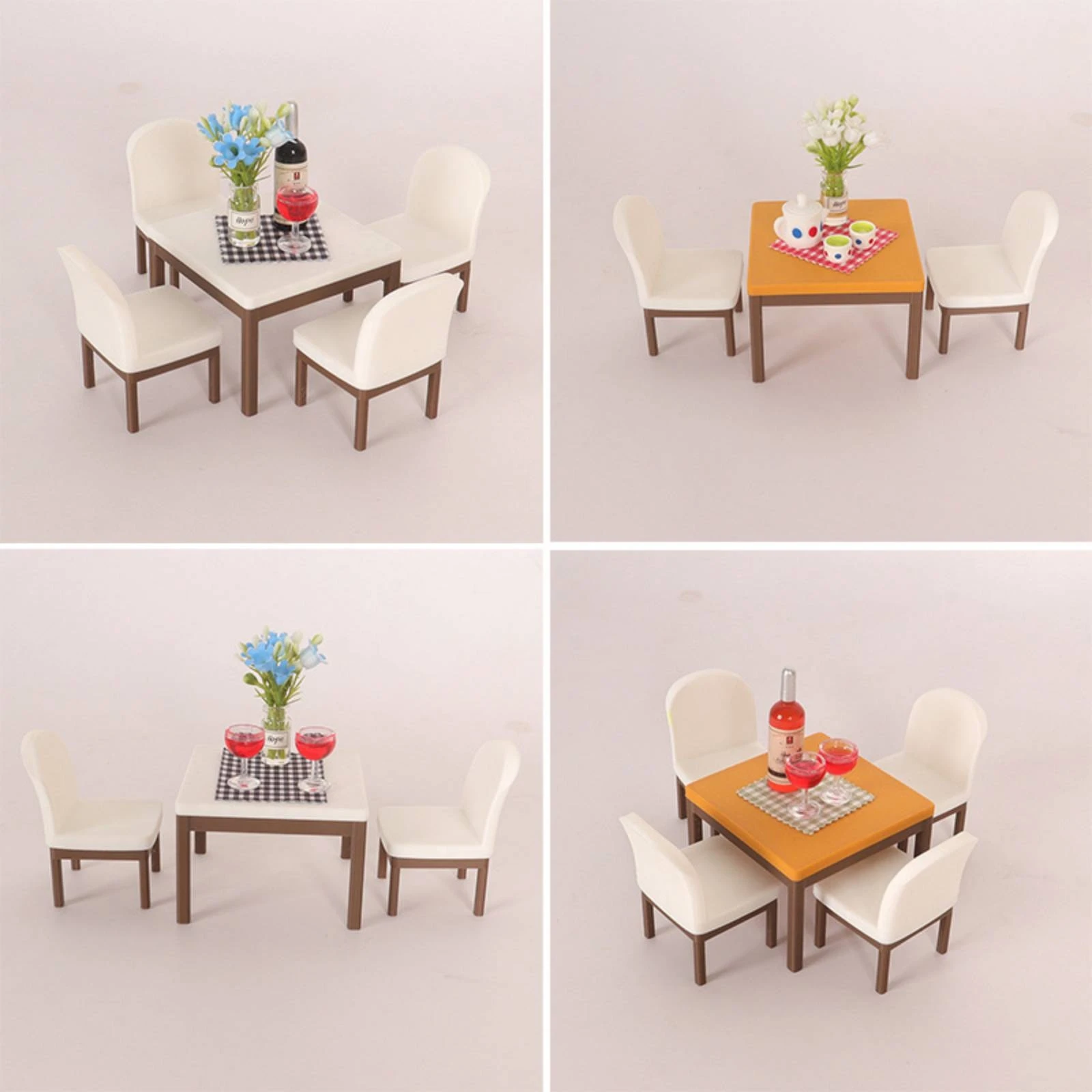 5 Pieces Dollhouse Dining Room Set Modern Style Dollhouse Dining Furniture Set Miniature Table and Chairs Curved Backrests
5 Pieces Dollhouse Dining Room Set Modern Style Dollhouse Dining Furniture Set Miniature Table and Chairs Curved Backrests