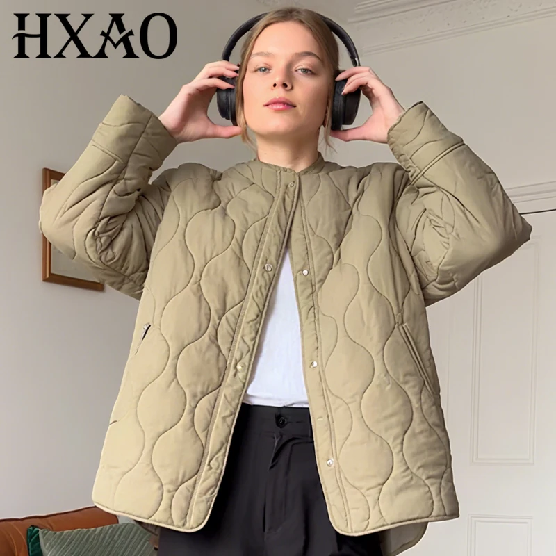 HXAO Lightweight Padded Jackets Women's Jacket Demi-Season 2025 Green Black Parka Oversize Long Sleeve Coat Warm Quilted Jacket
HXAO Lightweight Padded Jackets Women's Jacket Demi-Season 2025 Green Black Parka Oversize Long Sleeve Coat Warm Quilted Jacket