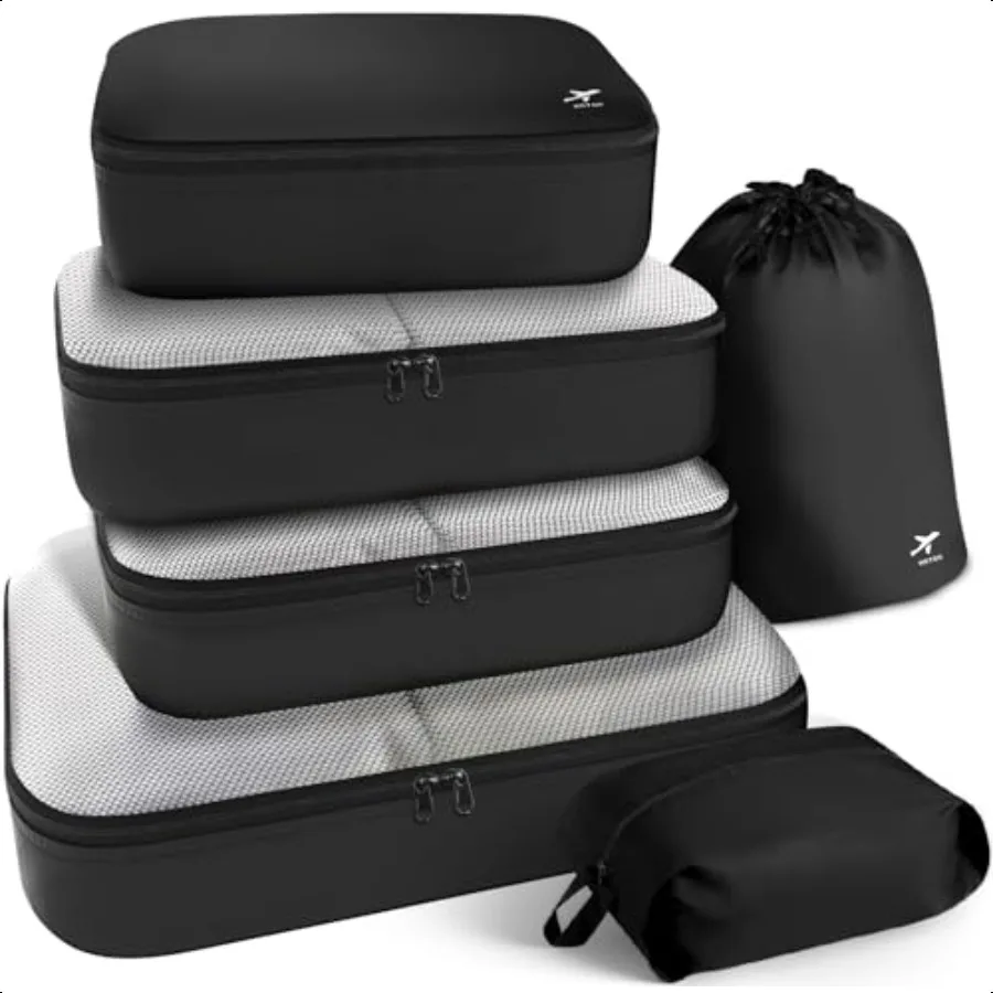 Packing Cubes for Suitcases 6 Pieces Light Packing Cubes for Travel Premium Suitcase Organizer Bags Set SpaceSaving Lage Organi
Packing Cubes for Suitcases 6 Pieces Light Packing Cubes for Travel Premium Suitcase Organizer Bags Set SpaceSaving Lage Organi