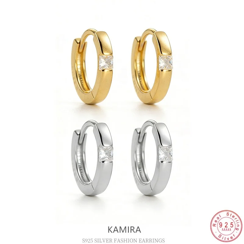 KAMIRA 925 Sterling Silver Square Zircon Huggie Earrings Gold Plated Trendy Minimalist CZ Jewelry for Women
KAMIRA 925 Sterling Silver Square Zircon Huggie Earrings Gold Plated Trendy Minimalist CZ Jewelry for Women