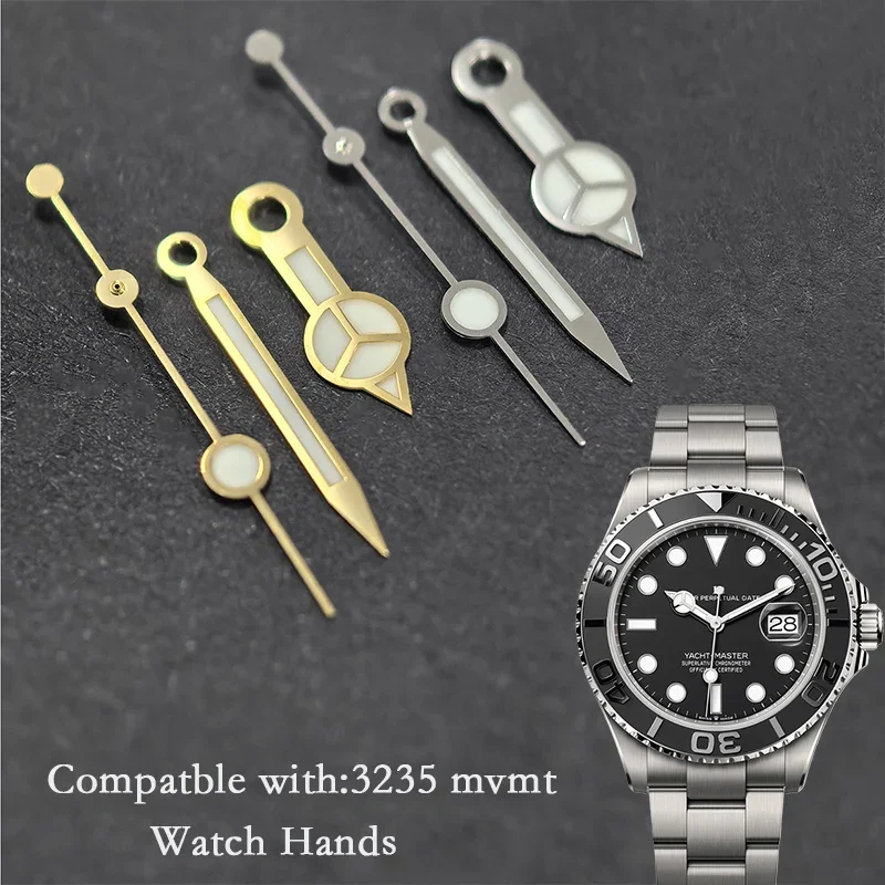 Watch accessories, compatible with Cal.3235 movement, Platinum-tone electroplating, substitute hands for YM
Watch accessories, compatible with Cal.3235 movement, Platinum-tone electroplating, substitute hands for YM