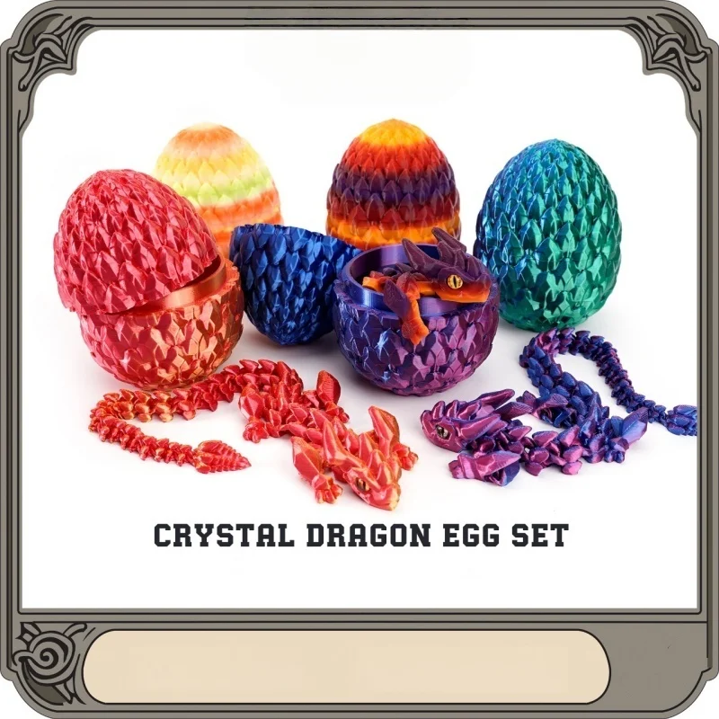 3D Printed Dragon Egg Set, Creative Crystal Horn Dragon Figurine, Colorful Storage Animal, Trendy Toy Ornament Home Gift
3D Printed Dragon Egg Set, Creative Crystal Horn Dragon Figurine, Colorful Storage Animal, Trendy Toy Ornament Home Gift