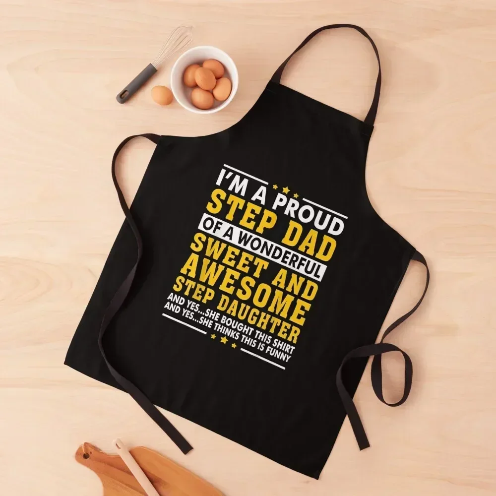 Funny Step Dad Shirt Fathers Day Gift Step Daughter Stepdad Apron women's work Children'S Utensils For Kitchen Apron
Funny Step Dad Shirt Fathers Day Gift Step Daughter Stepdad Apron women's work Children'S Utensils For Kitchen Apron