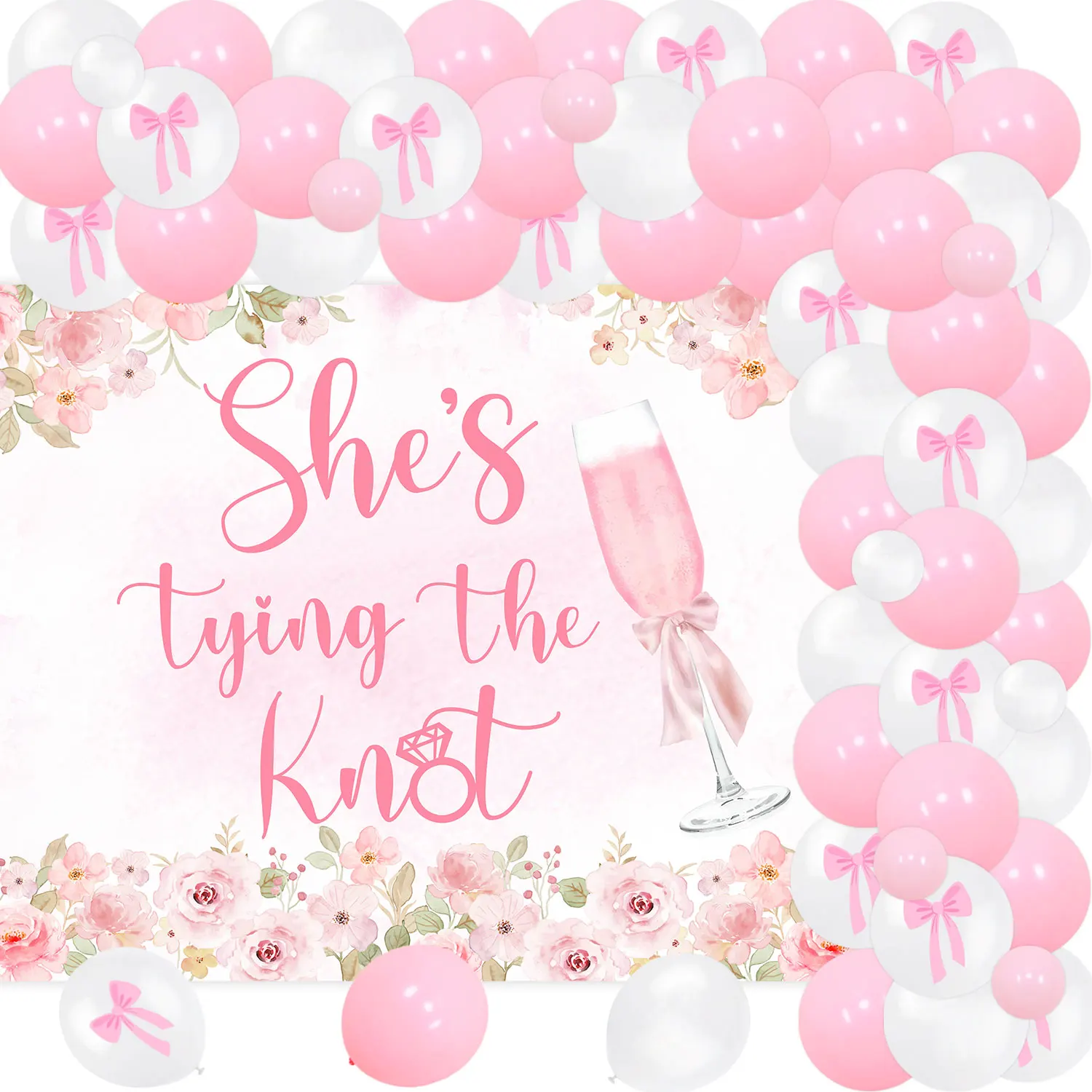 Розовый набор цепочек для воздушных шаров Sursurprise She's Tiing The Knot, девичник, товары для свадебного душа и помолвки
Розовый набор цепочек для воздушных шаров Sursurprise She's Tiing The Knot, девичник, товары для свадебного душа и помолвки