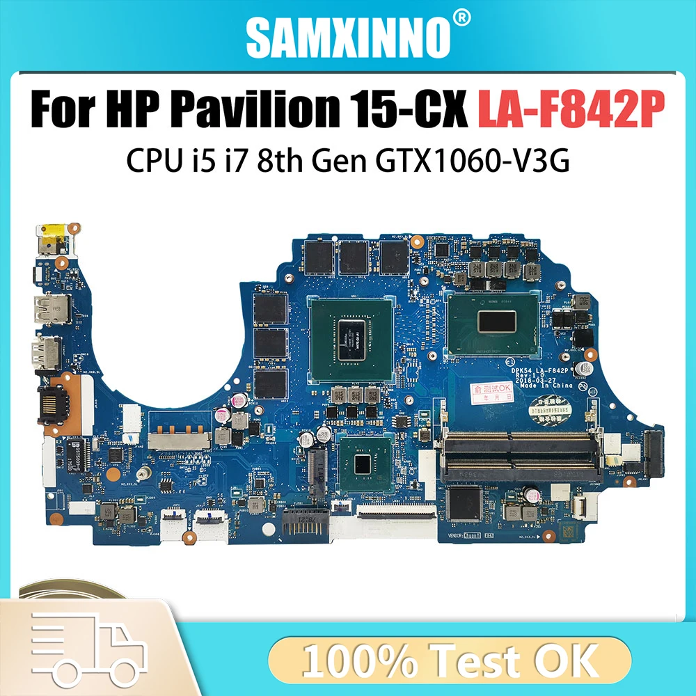 Материнская плата для ноутбука Dell Latitude 3530 5591, LA-F842P i5-8400H i7-8850H MX130 2G 0W496X 07TTKR, материнская плата Pavilion Gaming 15-CX
Материнская плата для ноутбука Dell Latitude 3530 5591, LA-F842P i5-8400H i7-8850H MX130 2G 0W496X 07TTKR, материнская плата Pavilion Gaming 15-CX