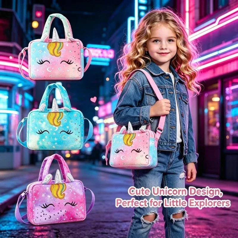 Unicorn Tie-Dye Plush Shoulder Bag for Girls Soft Storage Messenger Bag Pastel Rainbow Unicorn Print Girls' Fashion Accessory
Unicorn Tie-Dye Plush Shoulder Bag for Girls Soft Storage Messenger Bag Pastel Rainbow Unicorn Print Girls' Fashion Accessory
