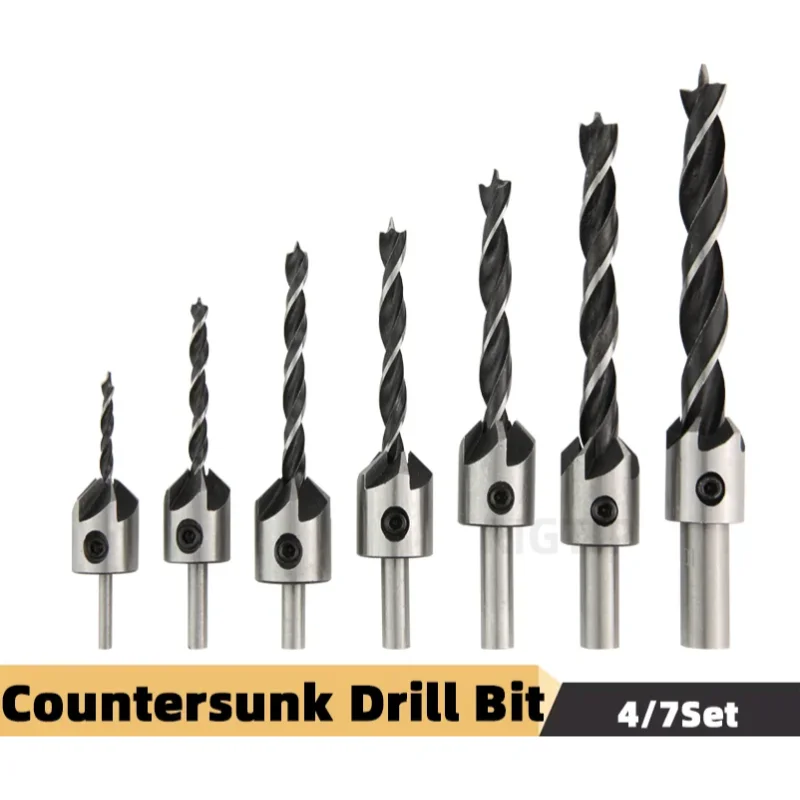 Countersunk Drill Bit Set Reamer Woodworking Chamfer Drill Counterbore Pliot Hole Cutter Screw Hole Drill
Countersunk Drill Bit Set Reamer Woodworking Chamfer Drill Counterbore Pliot Hole Cutter Screw Hole Drill