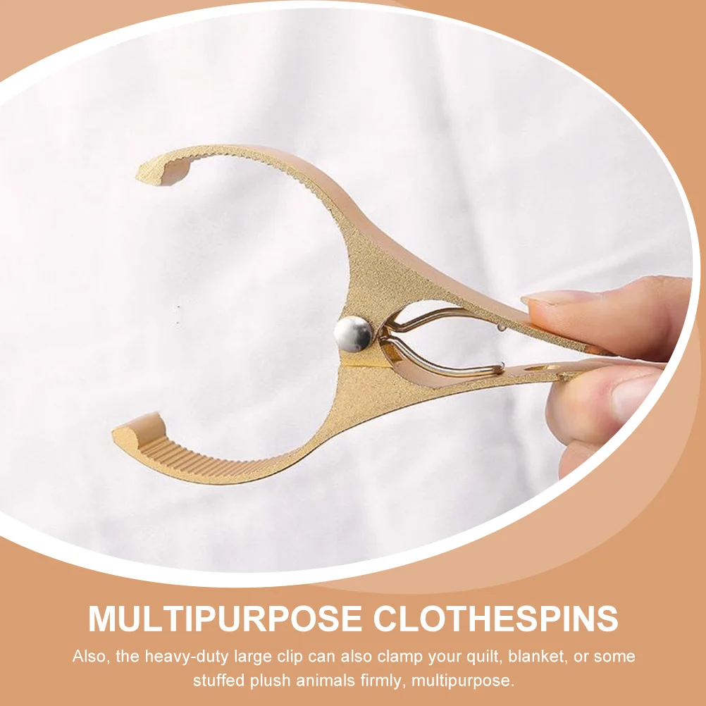 2 Pcs Clothespin Quilt Drying Clamp Metal Clips Sunbed for Beach Towels Seashells Extra Large Aluminum Alloy Holder Travel Sand
2 Pcs Clothespin Quilt Drying Clamp Metal Clips Sunbed for Beach Towels Seashells Extra Large Aluminum Alloy Holder Travel Sand