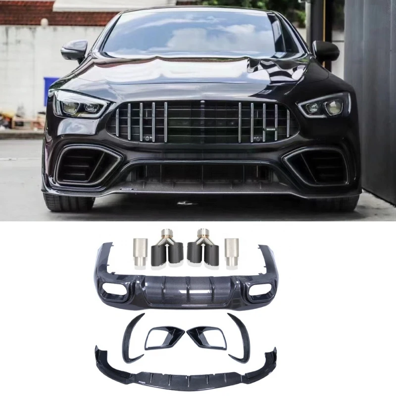 Carbon Fiber Front Bumper Lip Air Vent Rear Diffuser Rear Sp Side Skirts for GT63 GT63S 4Door 2019-2023 Body Kits
Carbon Fiber Front Bumper Lip Air Vent Rear Diffuser Rear Sp Side Skirts for GT63 GT63S 4Door 2019-2023 Body Kits