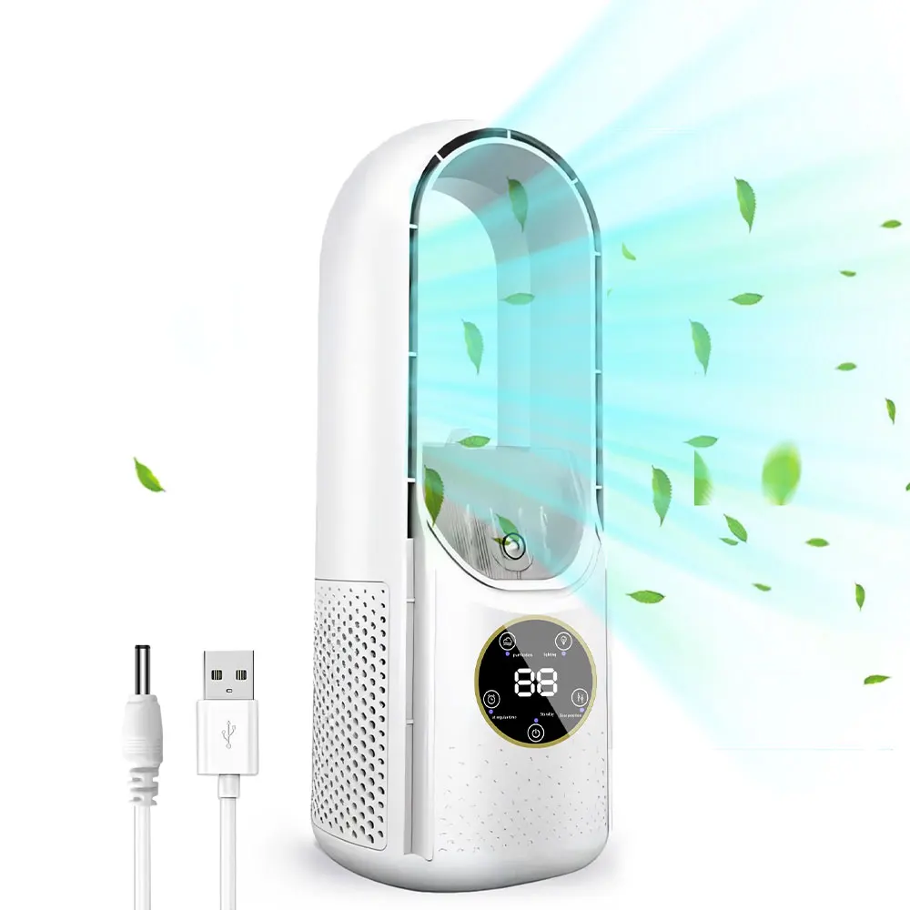 Household Electric Usb Air Cooler Conditioner Fan without Vane Low Noise Air Cooling Fan with Water Mist Spray for Home Office
Household Electric Usb Air Cooler Conditioner Fan without Vane Low Noise Air Cooling Fan with Water Mist Spray for Home Office