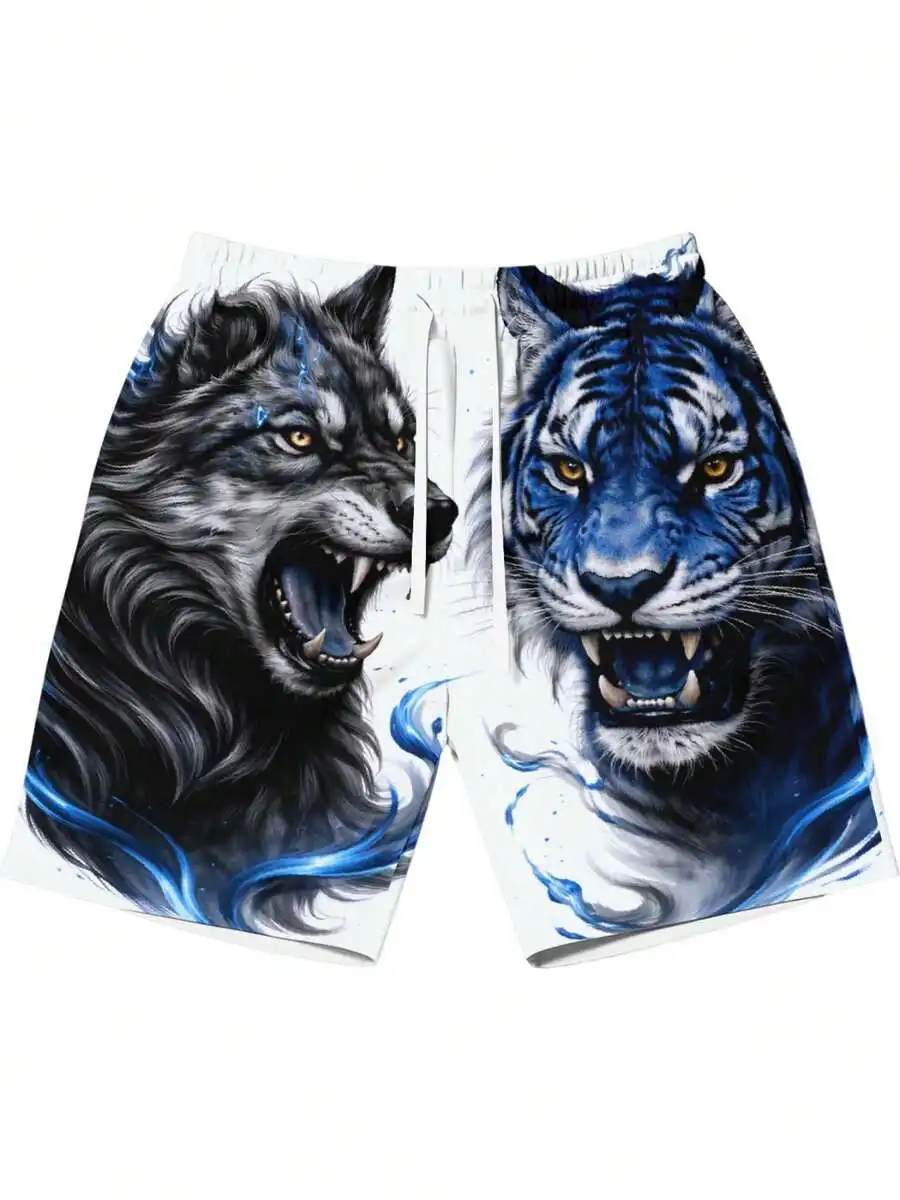 Wolf And Blue Tiger Digital Art Mens Beach Shorts Casual Soft Summer Shorts For Travel Gym Lounge
Wolf And Blue Tiger Digital Art Mens Beach Shorts Casual Soft Summer Shorts For Travel Gym Lounge