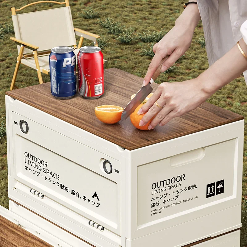 Outdoor Camping Storage Box, Collapsible Plastic Storage Bins with Wood Lids, Picnic Indoor Home Room Closet
Outdoor Camping Storage Box, Collapsible Plastic Storage Bins with Wood Lids, Picnic Indoor Home Room Closet