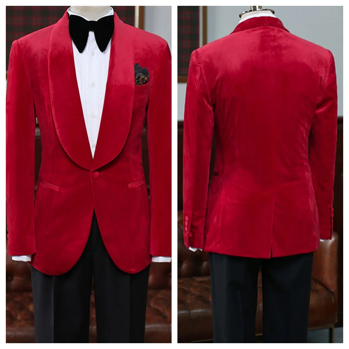 Bright Red Men's Tuxedo Suit Host Groom Wedding Suit Autumn and Winter Season High Quality Custom Suit Jacket
Bright Red Men's Tuxedo Suit Host Groom Wedding Suit Autumn and Winter Season High Quality Custom Suit Jacket